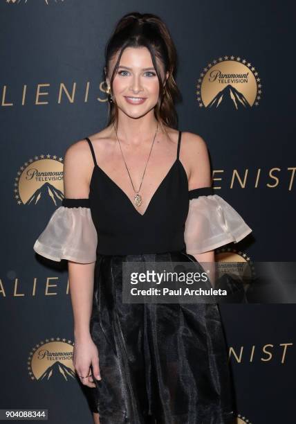 Singer Savannah Outen attends the premiere of TNT's "The Alienist" at The Paramount Lot on January 11, 2018 in Hollywood, California.