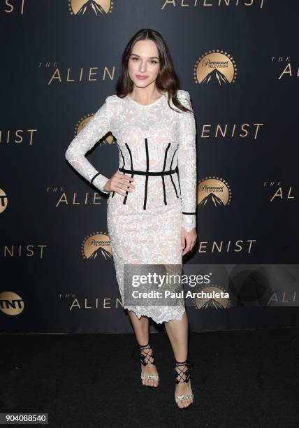 Actress Emanuela Postacchini attends the premiere of TNT's "The Alienist" at The Paramount Lot on January 11, 2018 in Hollywood, California.