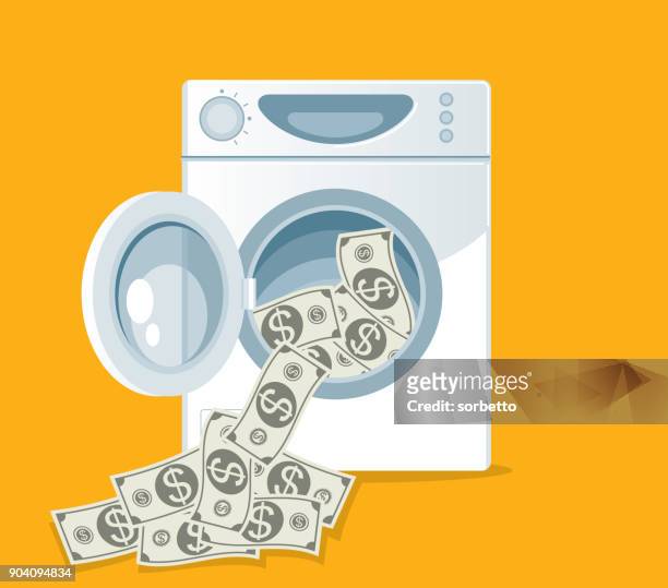 laundering of currency - money laundery stock illustrations