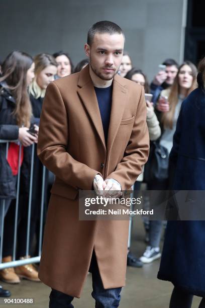 Liam Payne seen at BBC Radio One on January 12, 2018 in London, England.