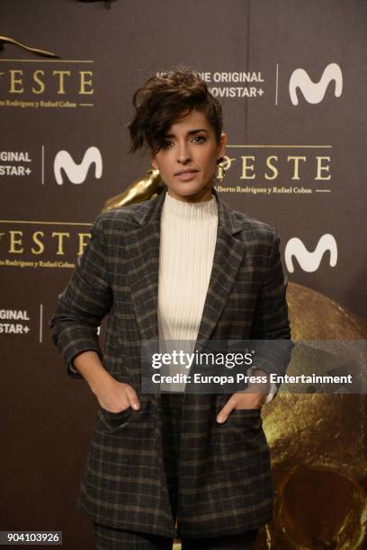 Inma Cuesta attend 'La Peste' premiere at Callao Cinema on January 11, 2018 in Madrid, Spain.