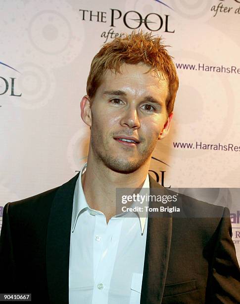 Ryan Kwanten of HBO's True Blood poses on the red carpet while hosting a party at The Pool at Harrah's Resort on September 5, 2009 in Atlantic City,...