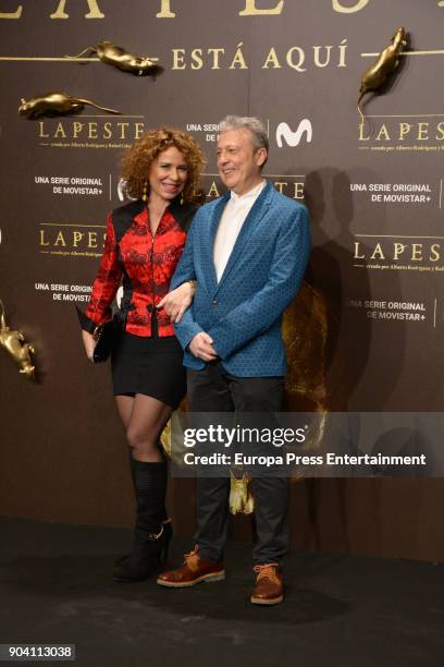 Vicky Larraz attend 'La Peste' premiere at Callao Cinema on January 11, 2018 in Madrid, Spain.