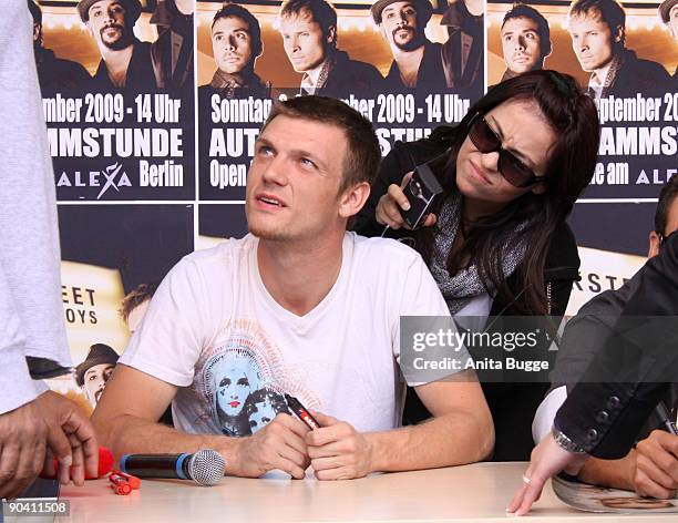 Nick Carter of the Backstreet Boys attends a autograph session on September 6, 2009 in Berlin, Germany.