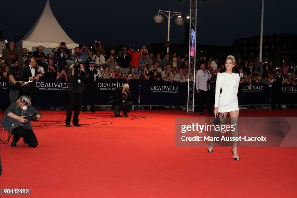 Frederique Bel arrives for the screening of the movie 'Me and Orson Welles' at the 35th American Film Festival in Deauville, on September 6, 2009 in...