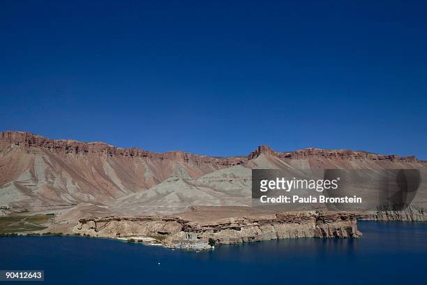 One of the six lakes that make up Band-E-Amir National Park is seen September 6, 2009 in Band-E-Amir, Afghanistan. Located in the province of the...