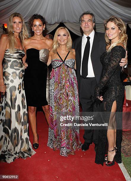 Tiziana Rocca, Anna Kanakis, Silvana Giacobini, Mauro Pizzigati and Lola Ponce attend the Diva E Donna Magazine Party at the Casino during the 66th...