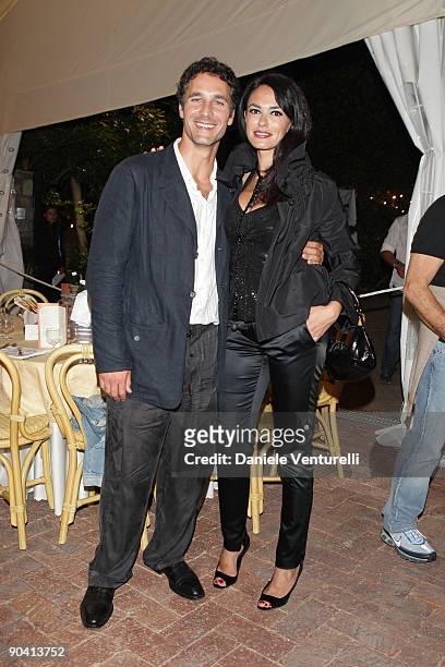 Maria Grazia Cucinotta and Raul Bova attend day five of the Ischia Global Film And Music Festival on July 16, 2009 in Ischia, Italy.