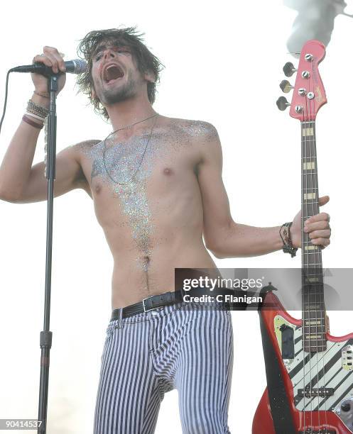 Vocalist Tyson Ritter of The All-American Rejects performs during the 2009 Bumbershoot Music and Arts Festival at Seattle Center on September 5, 2009...