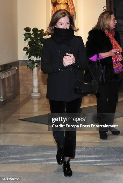 Arantxa Martinez-Bordiu attends the funeral mass for Carmen Franco, daughter of the dictator Francisco Franco, at the Francisco de Borja church on...