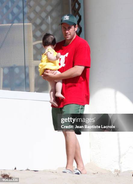 Adam Sandler and Sunny Madeline sighting in Malibu on September 6, 2009 in Los Angeles, California.