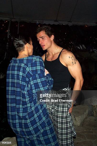 March 9, 2000 Los Angeles Antonio Sabato Jr. And a former Playmate at The New School Pajama Party at the Playboy Mansion. The rock band Limp Bizkit...