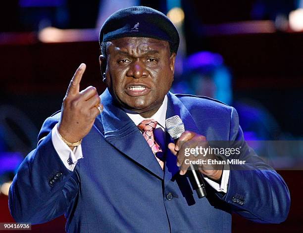 Comedian/actor George Wallace performs during the 44th annual Labor Day Telethon to benefit the Muscular Dystrophy Association at the South Point...