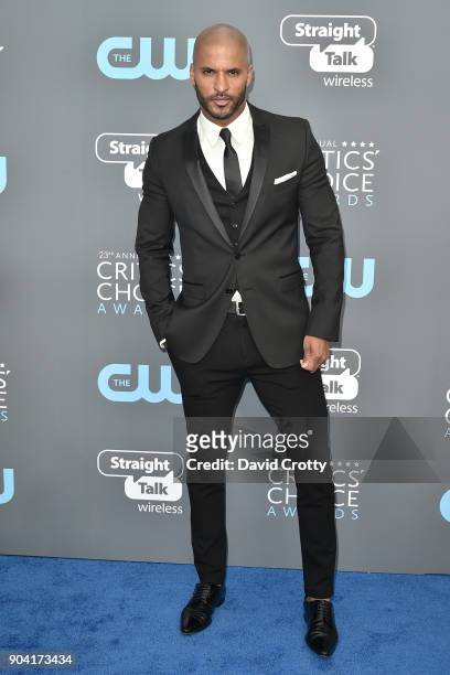 Ricky Whittle attends The 23rd Annual Critics' Choice Awards - Arrivals at The Barker Hanger on January 11, 2018 in Santa Monica, California.