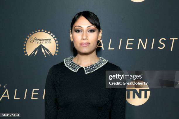 Actress Tehmina Sunny attends the Premiere Of TNT's "The Alienist" on January 11, 2018 in Hollywood, California.