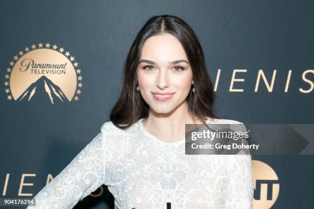 Emanuela Postacchini attends the Premiere Of TNT's "The Alienist" on January 11, 2018 in Hollywood, California.