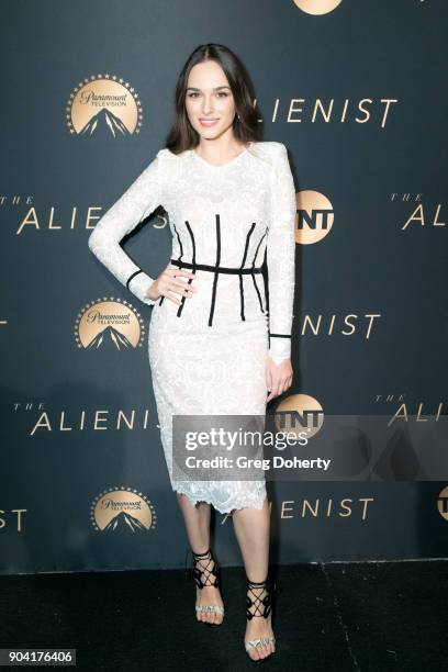 Emanuela Postacchini attends the Premiere Of TNT's "The Alienist" on January 11, 2018 in Hollywood, California.