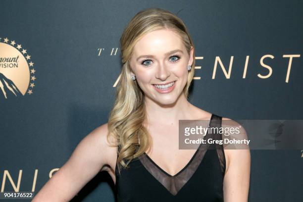 Actress Greer Grammer attends the Premiere Of TNT's "The Alienist" on January 11, 2018 in Hollywood, California.