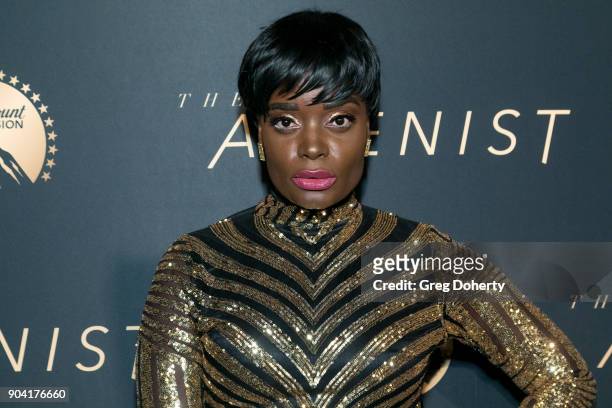 Actress Nimi Adokiye attends the Premiere Of TNT's "The Alienist" on January 11, 2018 in Hollywood, California.