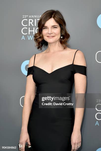 Betsy Brandt attends The 23rd Annual Critics' Choice Awards - Arrivals at The Barker Hanger on January 11, 2018 in Santa Monica, California.