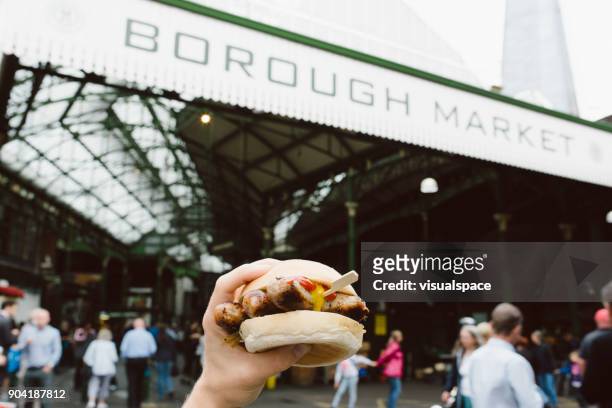 borough market - comida de la calle - borough district type fotografías e imágenes de stock