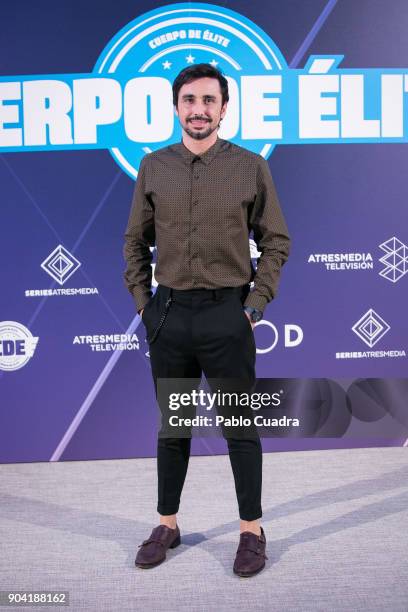 Spanish actor Canco Rodriguez attends the 'Cuerpo De Elite' photocall at ME Reina Victoria Hotel on January 12, 2018 in Madrid, Spain.