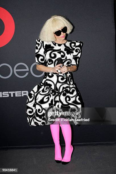 Lady Gaga presents cooperation with 'Monster Cable' at IFA fair on September 7, 2009 in Berlin, Germany.