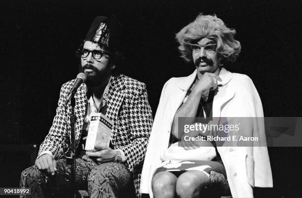 Cheech Marin and Tommy Chong from Cheech & Chong perform live in New York in 1976