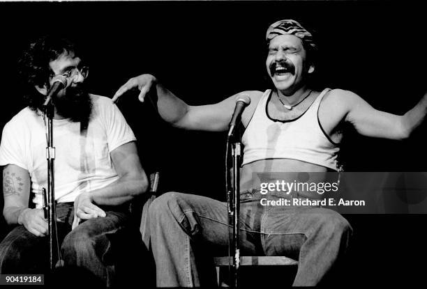 Cheech Marin and Tommy Chong from Cheech & Chong perform live in New York in 1976