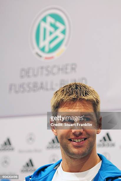 Thomas Hitzlsperger of Germany during the DFB press conference at the Guerzenich on September 7, 2009 in Cologne, Germany.
