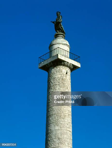 Rome, Italy. Trajan's Column. It was the more important place of the great forum and market complex built by Trajan. The reliefs that decorate the...