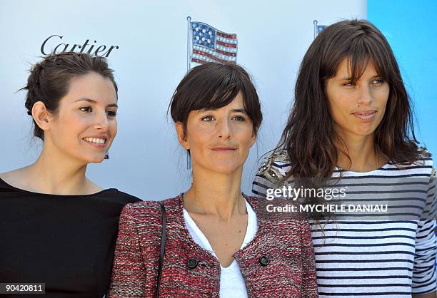 French actresses Louise Monot , Romane Bohringer and Maiwenn, members of the Jury of the Cartier Most Promising Newcomer Award at the 35th edition of...