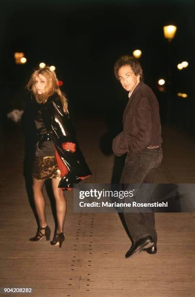 French singer and songwriter Michel Berger and his wife, singer France Gall