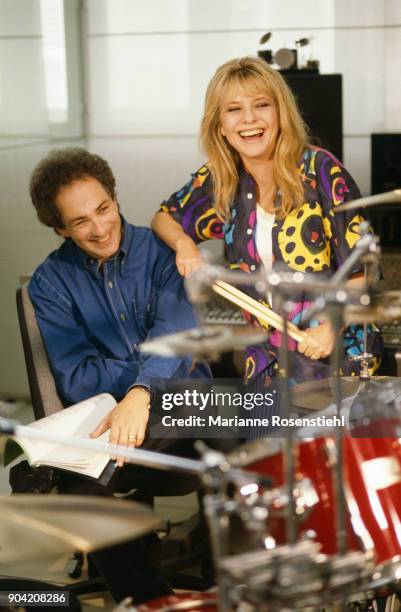 French singer and songwriter Michel Berger and his wife, singer France Gall