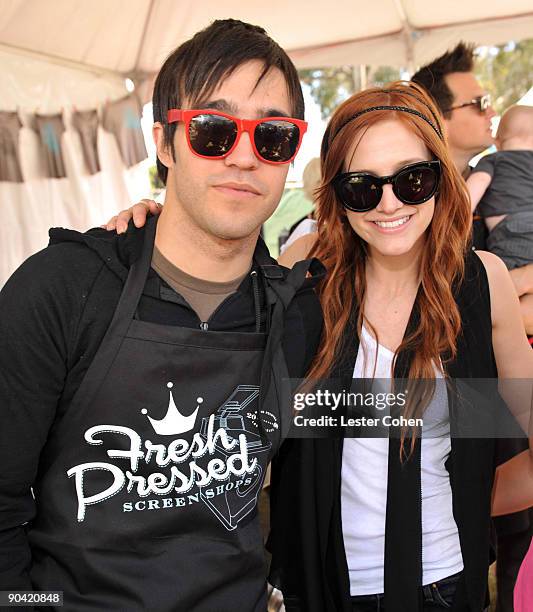 Singer/actress Ashlee Simpson-Wentz and musician Pete Wentz attend the A Time for Heroes Celebrity Carnival Sponsored by Disney, benefiting the...