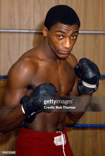 British Middleweight boxer Herol Graham, in Sheffield, circa 1987.