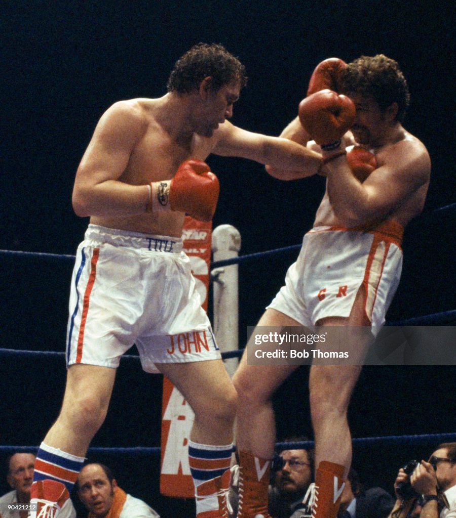 British Heavyweight boxer John L Gardner during his European... News