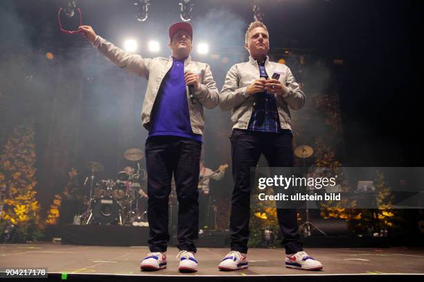 Fettes Brot - die deutsche Hip-Hop-Gruppe mit Dokter Renz , MC Koenig Boris , MC Bjoern Beton bei einem Konzert in Hamburg, Barclaycard Arena. (Photo...