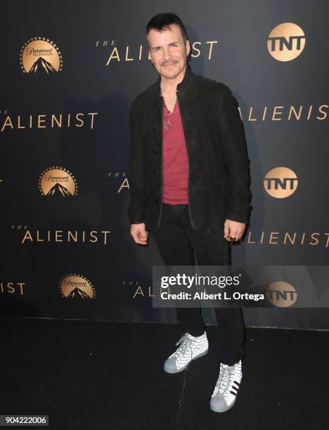 Actor Hal Sparks arrives for the Premiere Of TNT's "The Alienist" held at Paramount Pictures on January 11, 2018 in Los Angeles, California.