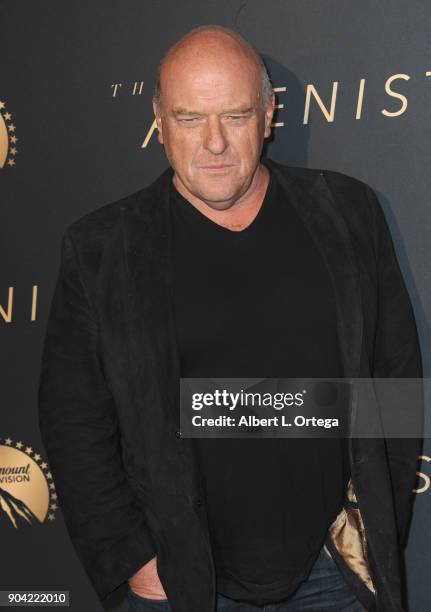 Actor Dean Norris arrives for the Premiere Of TNT's "The Alienist" held at Paramount Pictures on January 11, 2018 in Los Angeles, California.