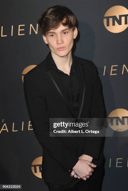 Actor Matthew Lintz arrives for the Premiere Of TNT's "The Alienist" held at Paramount Pictures on January 11, 2018 in Los Angeles, California.