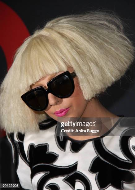 Lady Gaga presents cooperation with 'Monster Cable' at IFA fair on September 7, 2009 in Berlin, Germany.