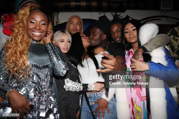 Bianca Bonnie, Mariah Lynn, Kiyanne, Jaquae, Swift, and K Goddess attend Bianca Bonnie's "10 Plus" Album Release Party at Le Souk on January 11, 2018...