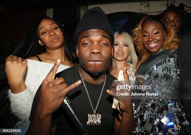 Kiyanne, Jaquae, Mariah Lynn, and Bianca Bonnie attend Bianca Bonnie's "10 Plus" Album Release Party at Le Souk on January 11, 2018 in New York City.