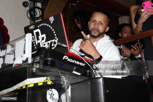 Dprizzy spins at Bianca Bonnie's "10 Plus" Album Release Party at Le Souk on January 11, 2018 in New York City.