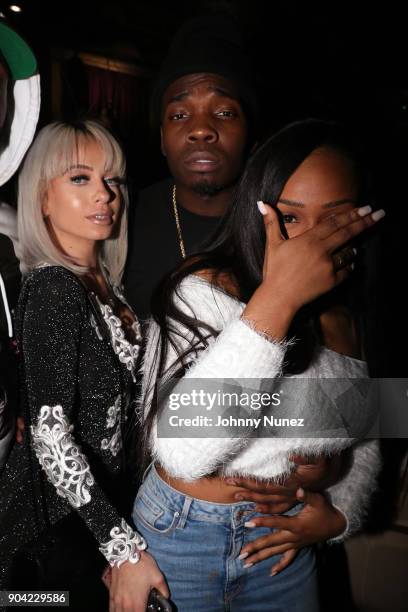 Mariah Lynn, Jaquae, and Kiyanne attend Bianca Bonnie's "10 Plus" Album Release Party at Le Souk on January 11, 2018 in New York City.