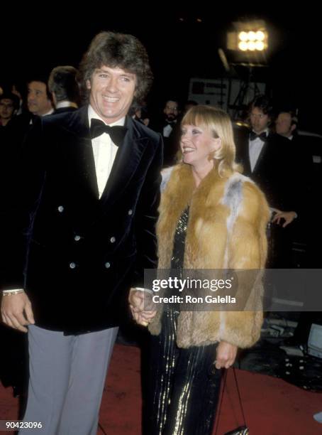 Actor Patrick Duffy and wife Carlyn Rosser attend the 31st Annual Primetime Emmy Awards on September 9, 1979 at Pasadena Civic Auditorium in...