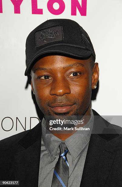 Actor Nelsan Ellis arrives at the Nylon Magazine's TV Issue Launch Party at the SkyBar on August 24, 2009 in West Hollywood, California.