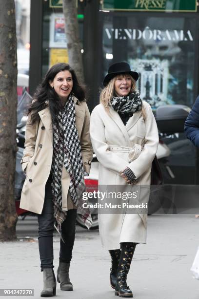 Actress Kate Capshaw is seen on Rue Royale on January 12, 2018 in Paris, France.