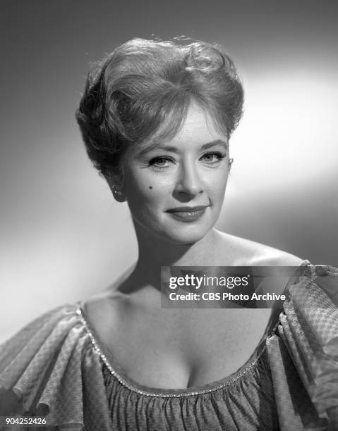 Portrait of CBS television actress Amanda Blake. She portrays Miss Kitty on the western series, Gunsmoke. March 12, 1964.